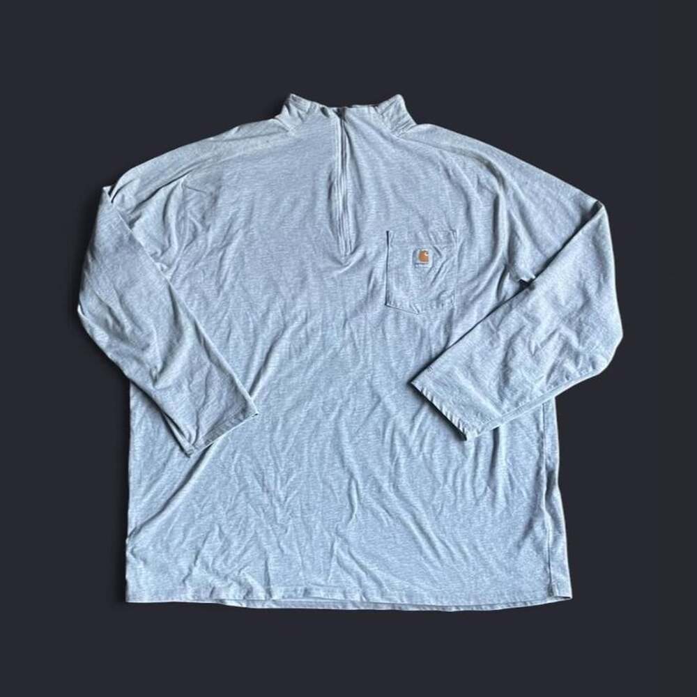 Carhartt Force Quarter Zip Sweatshirt 3XL XXL Grey